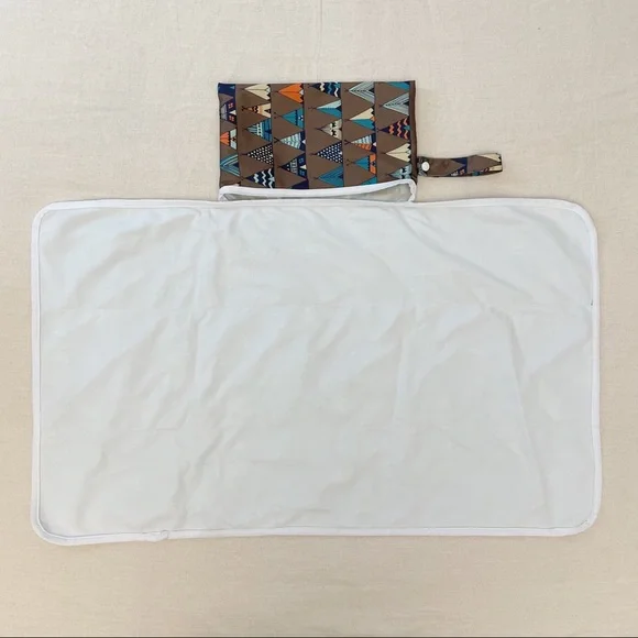 Boho Gender Neutral Teepee Foldable Travel Changing Pad - Picture 6 of 7